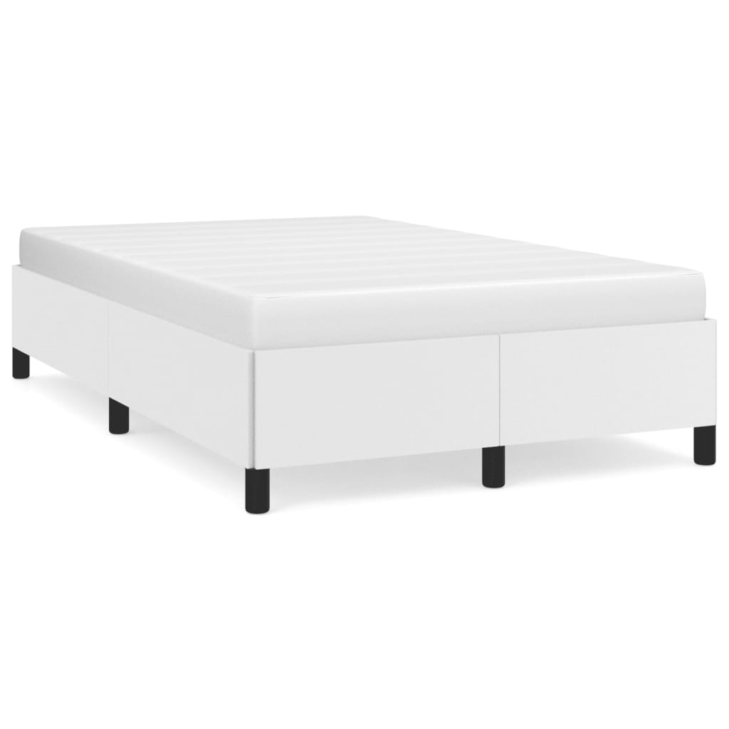 sängram utan madrass vit 120x190 cm konstläder
