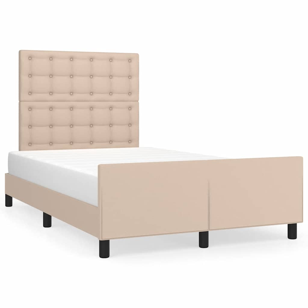 Sängram utan madrass cappuccino 120x190 cm konstläder