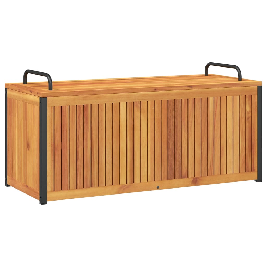 Dynbox för trädgården 110x45x42/53 cm massiv akacia och stål