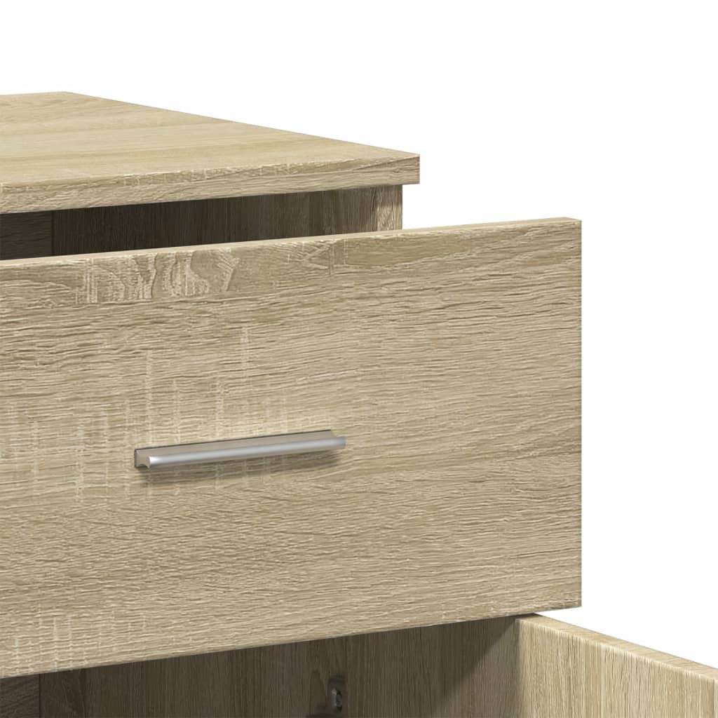 Skänkar 2 st sonoma-ek 79x38x80 cm konstruerat trä