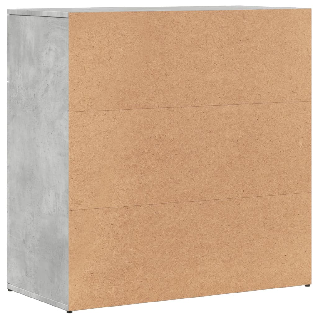 Skänkar 2 st betonggrå 79x38x80 cm konstruerat trä