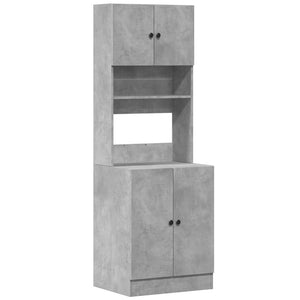 Köksskåp betonggrå 60x50x180 cm konstruerat trä