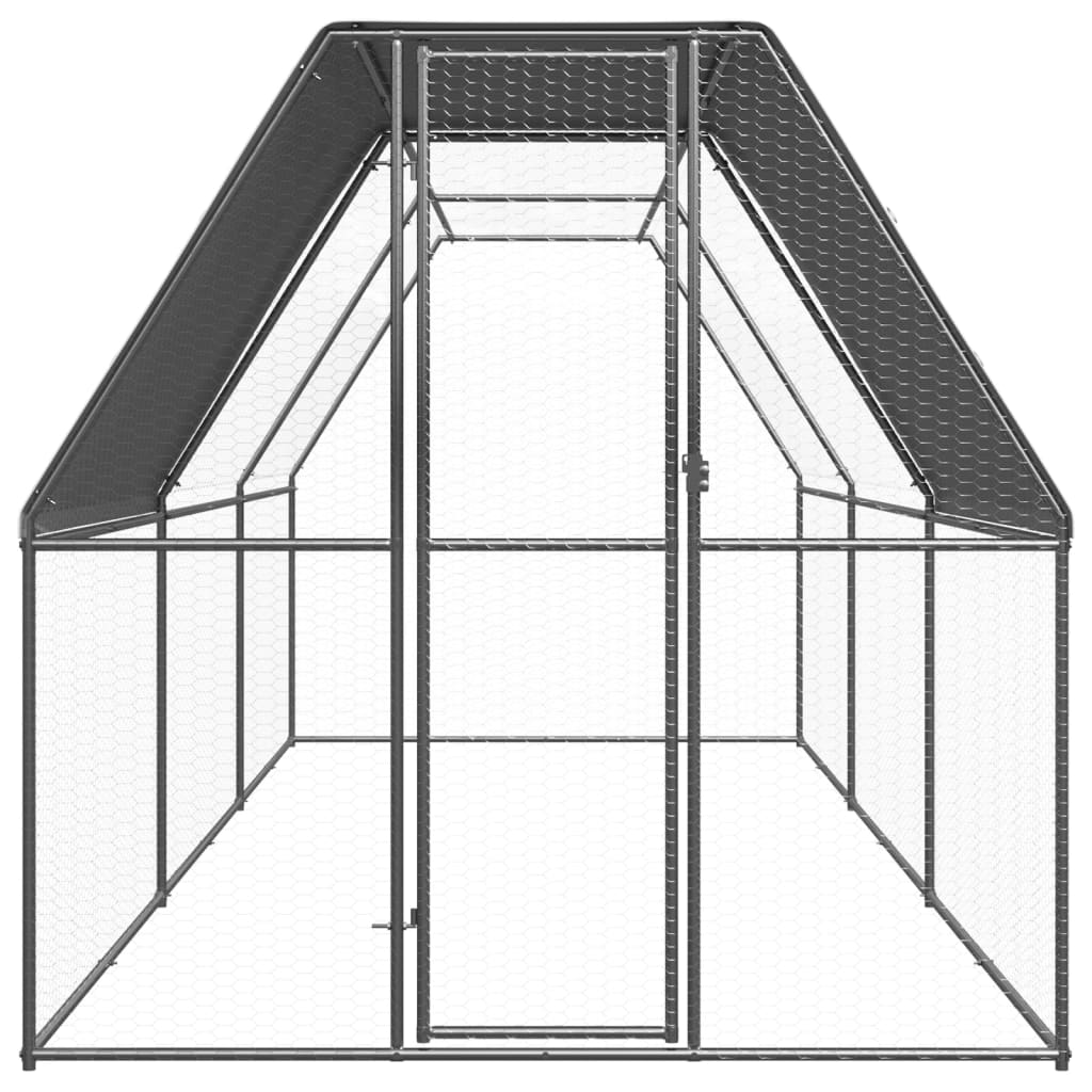 Hönsbur 2x6x2 m galvaniserat stål