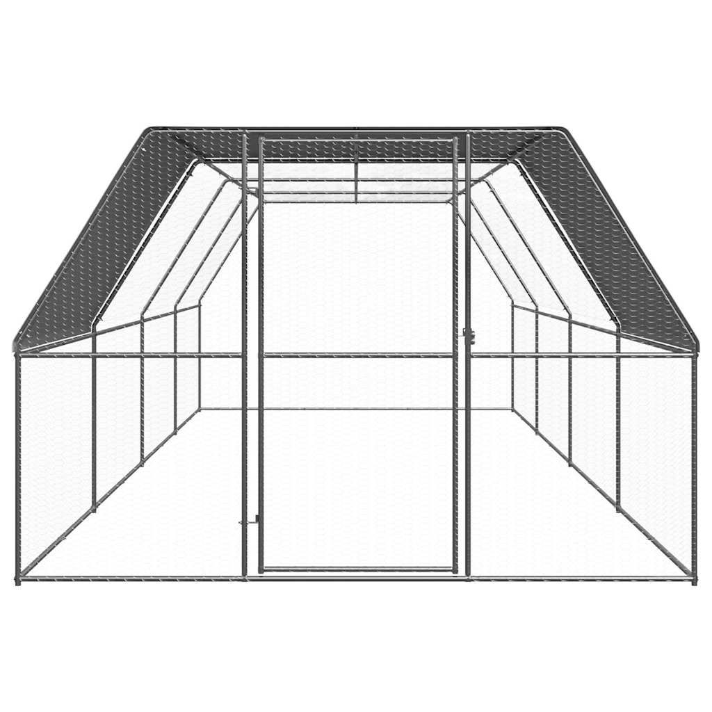 Hönsbur 3x8x2 m galvaniserat stål