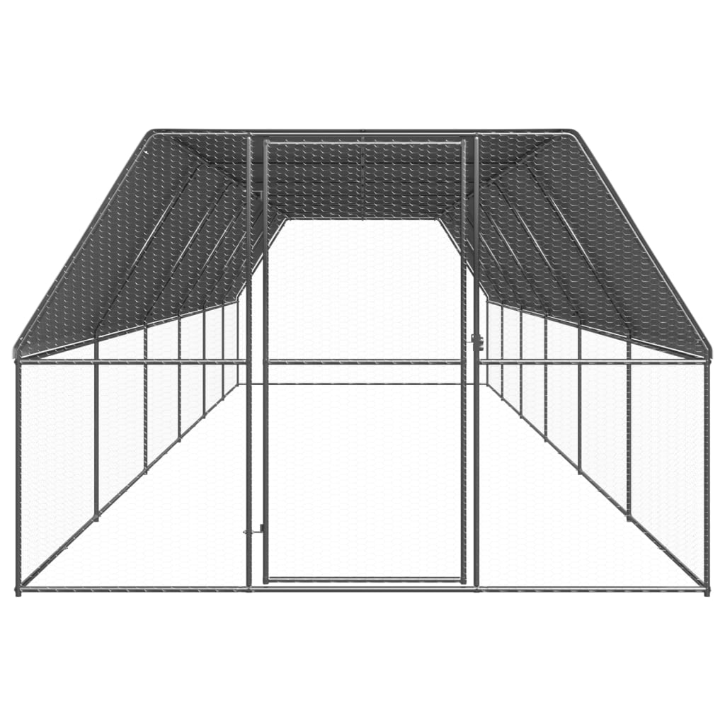 Hönsbur 3x12x2 m galvaniserat stål