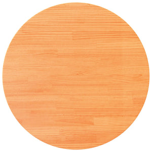 Bordsskiva rund vaxad brun Ø90x2,5 cm massiv furu