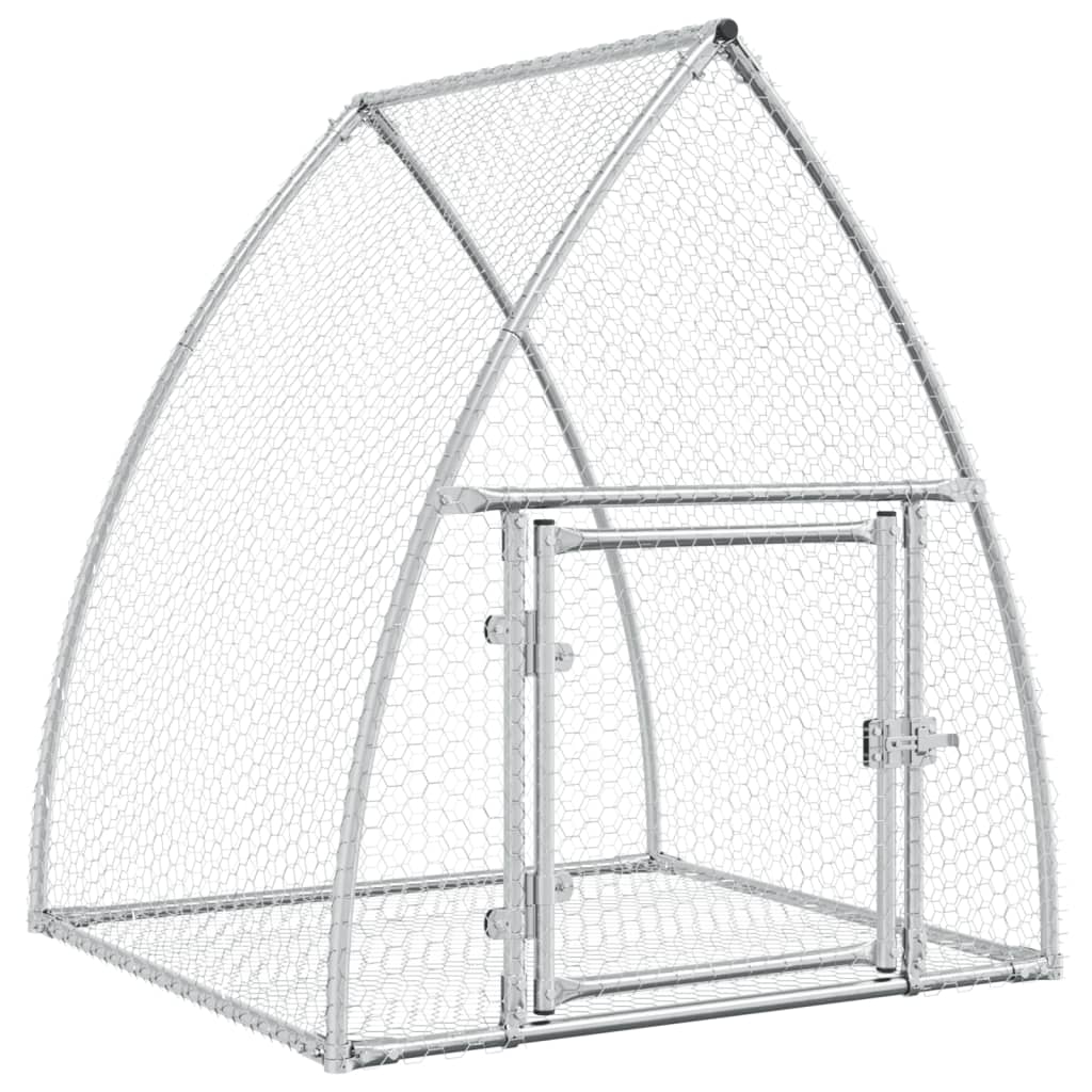 Kaninbur silver 105x100x120 cm galvaniserat stål