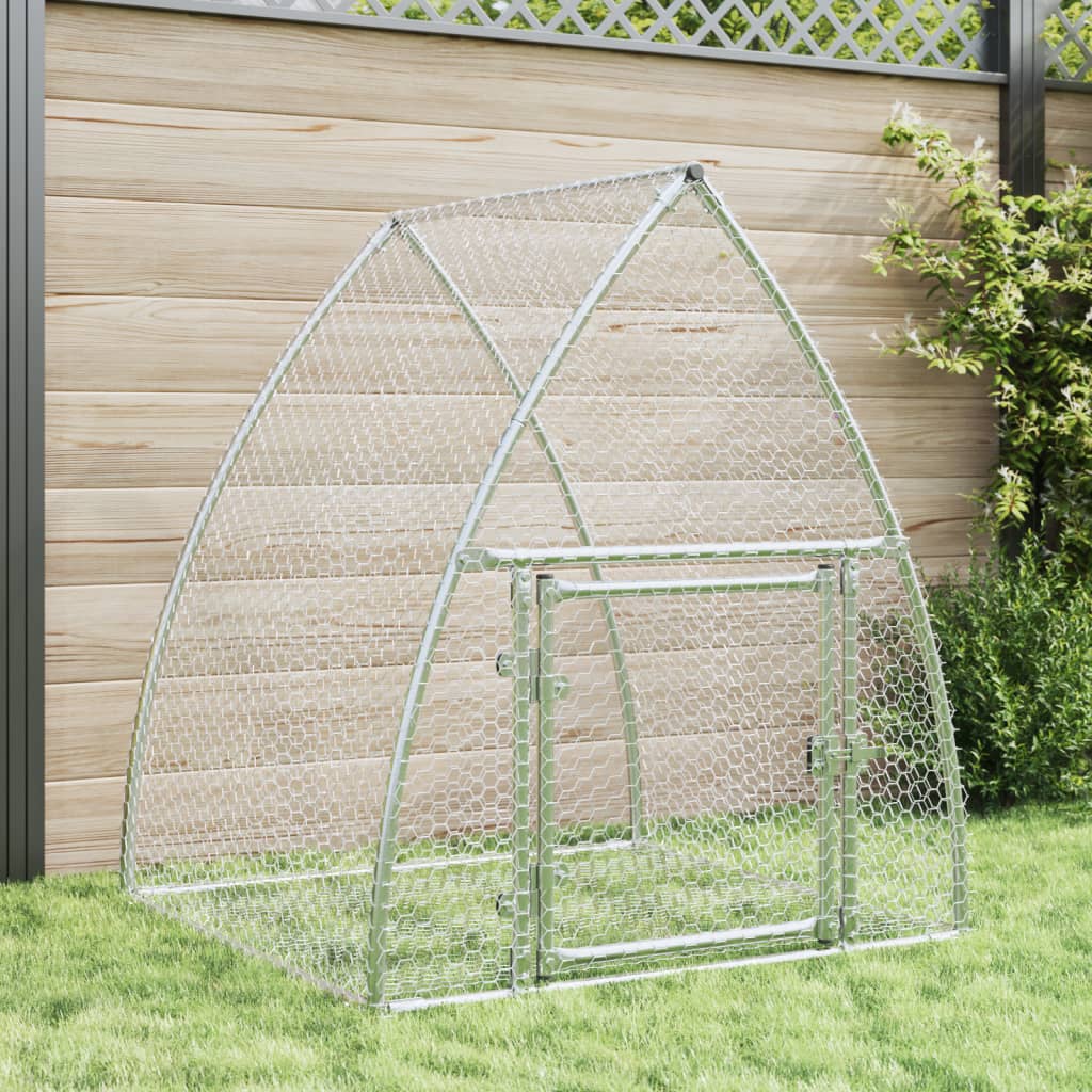Kaninbur silver 105x100x120 cm galvaniserat stål