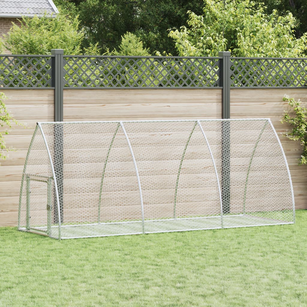Kaninbur silver 105x300x120 cm galvaniserat stål