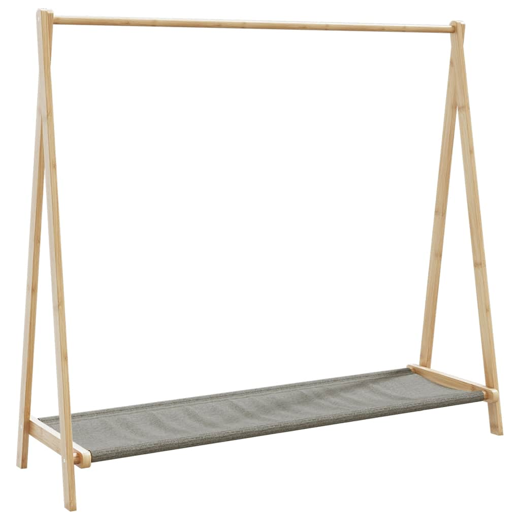 Klädställ med hyllor 106x34x102 cm bambu