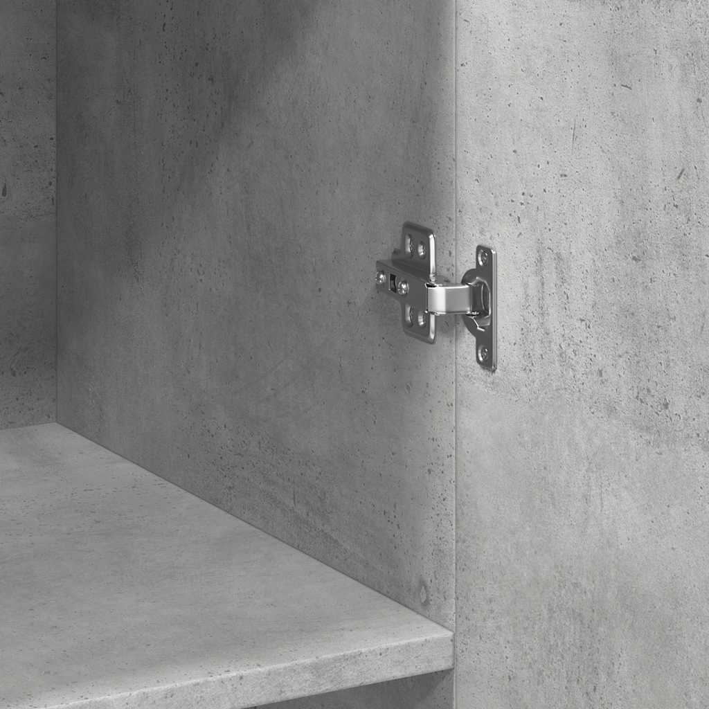 Högskåp betonggrå 70x42,5x185 cm konstruerat trä