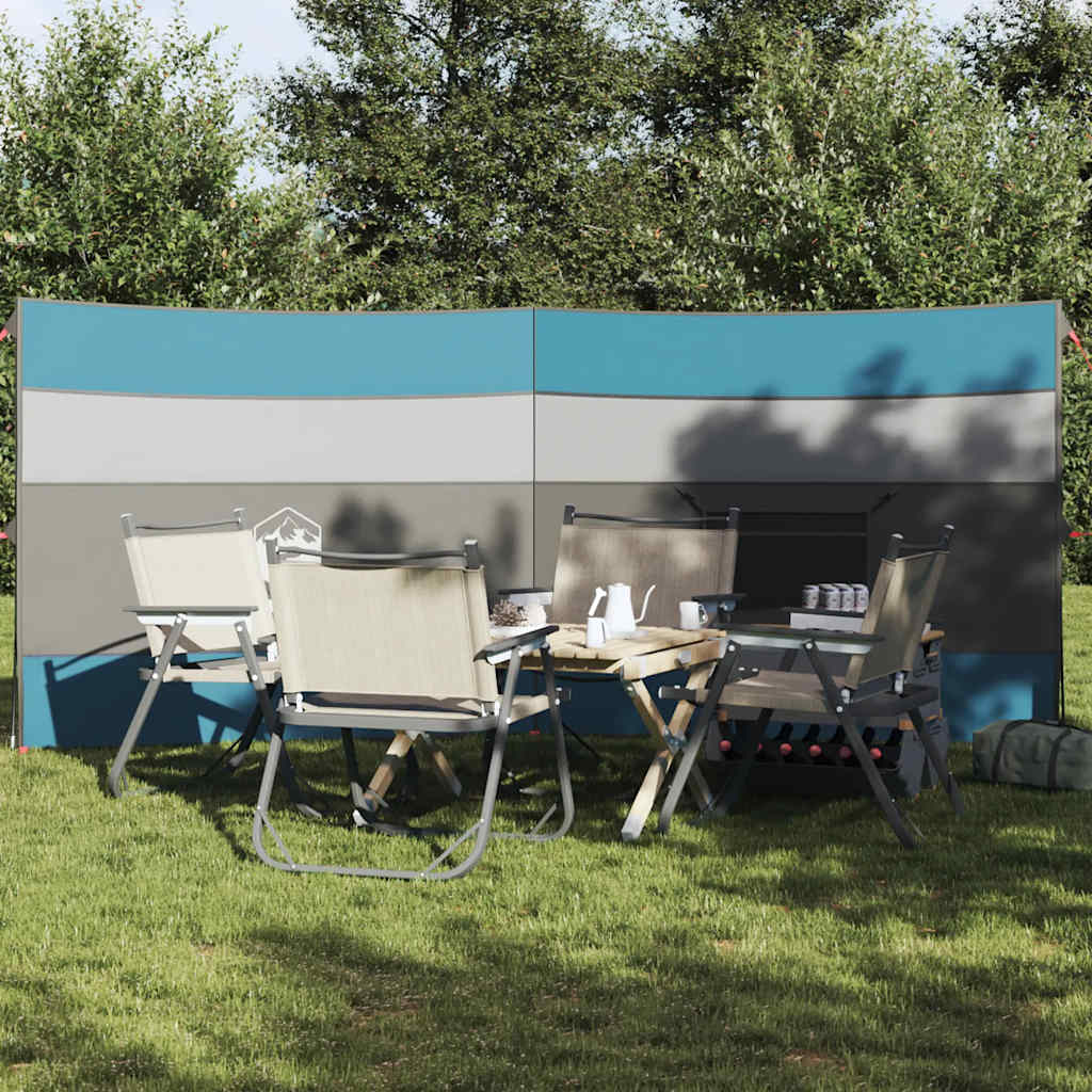 Vindskydd för camping blå 340x130 cm vattentät