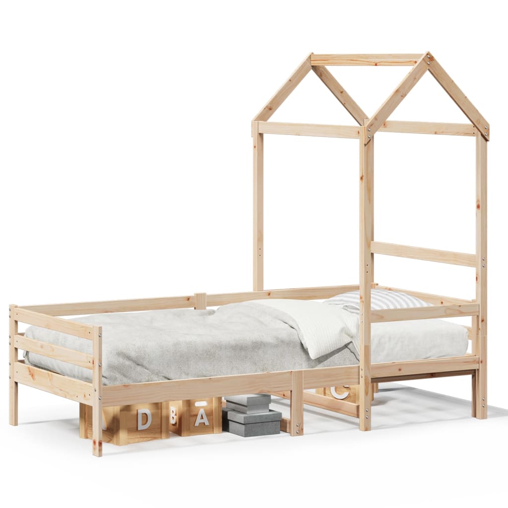 Dagbädd med tak 80x200 cm massiv furu