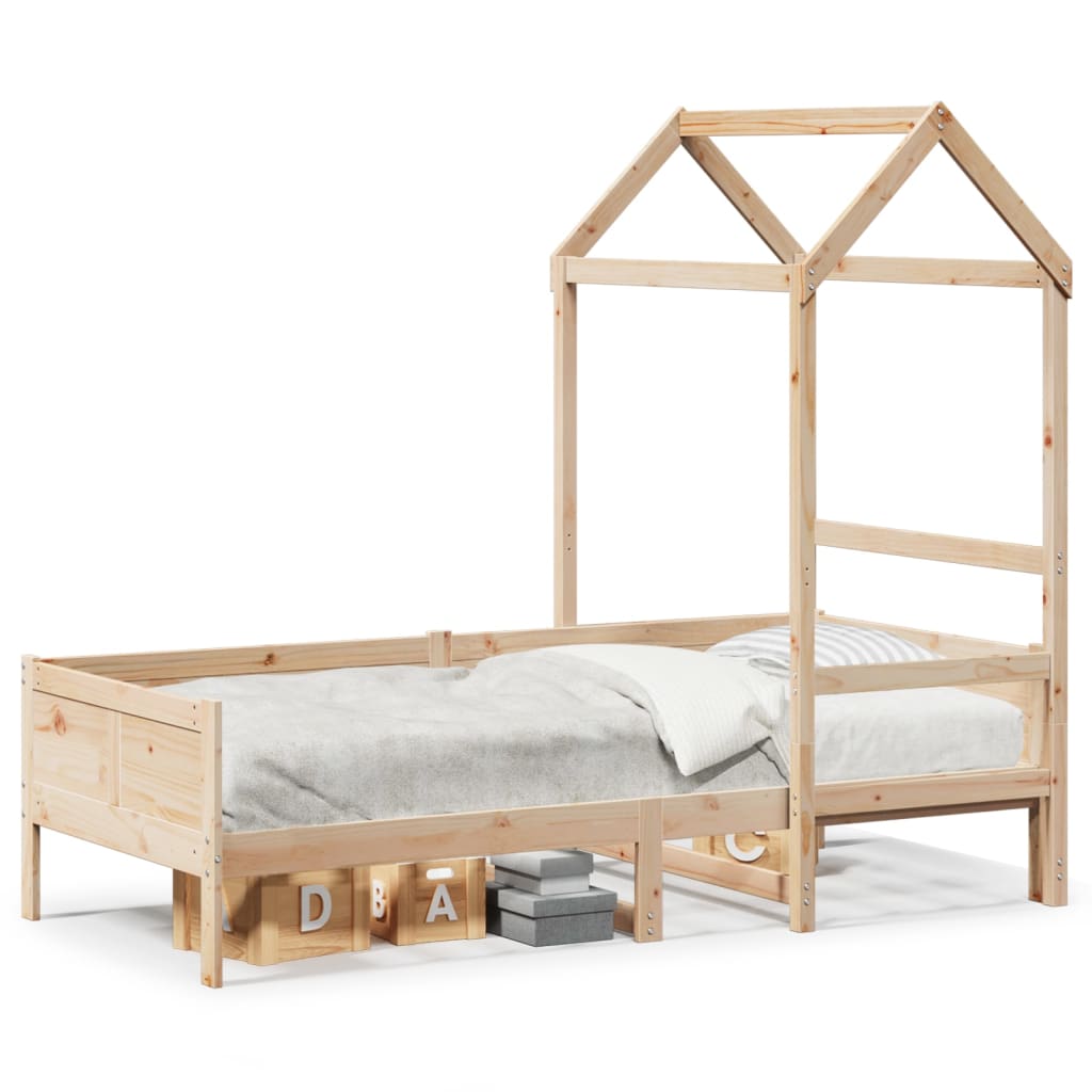 Dagbädd med tak 80x200 cm massiv furu