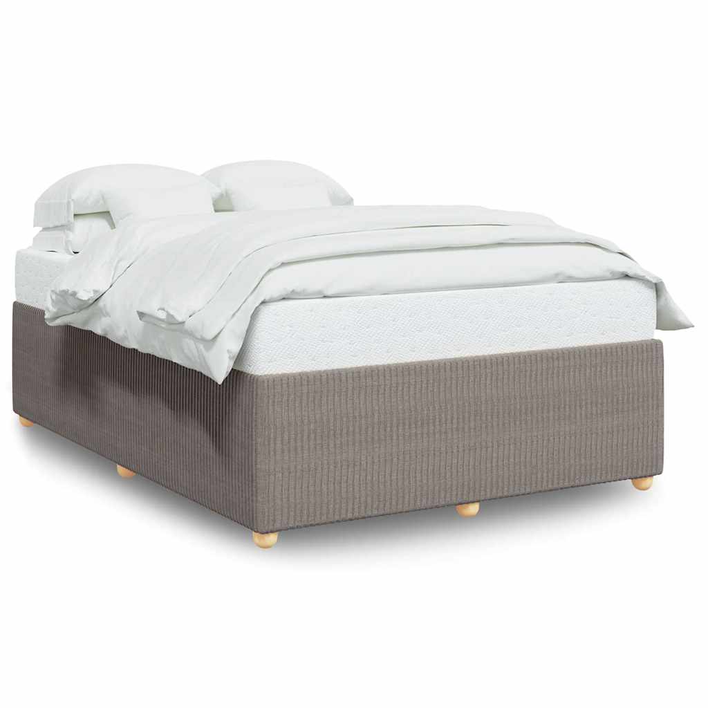 Sängram utan madrass taupe 140x190 cm tyg