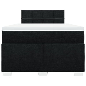 Ramsäng med madrass svart 120x200 cm tyg