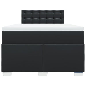 Ramsäng med madrass svart 120x190 cm konstläder