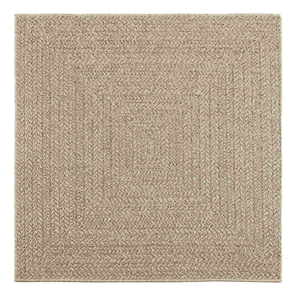 Matta ZIZUR beige 120x120 cm jutelook inomhus och utomhus