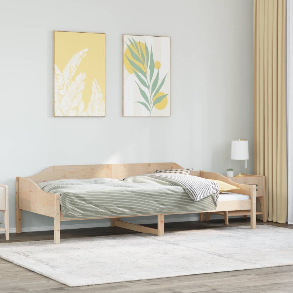Sängram utan madrass 80x200 cm massiv furu