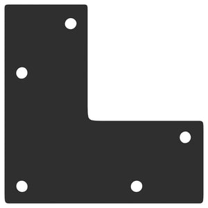 Soffbordsben koniska 4 st svarta 42-43 cm stål