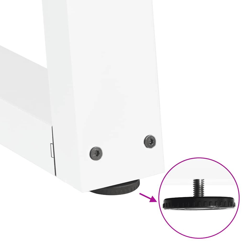 Soffbordsben V-formade 2 st vita 28x(42-43,3) cm stål