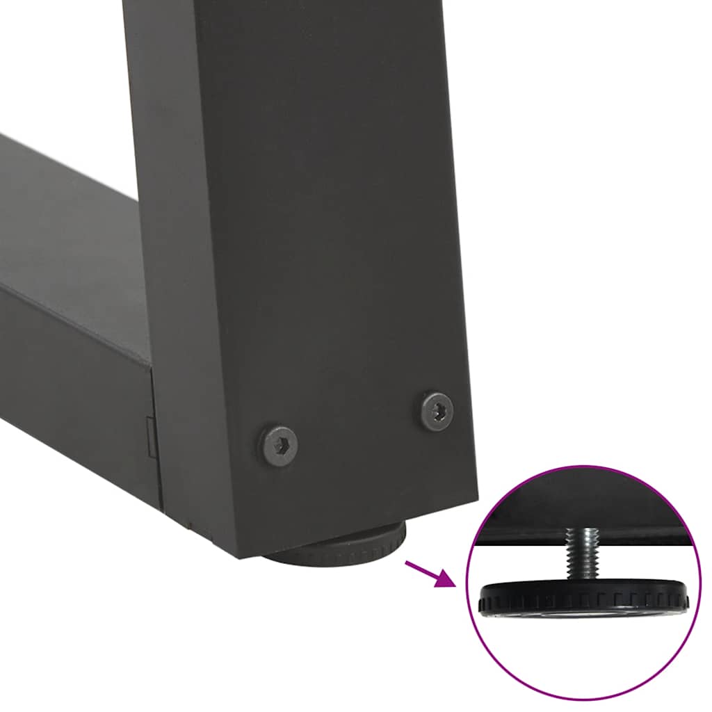 Matbordsben V-formade 3 st antracit 80x(72-73,3) cm stål