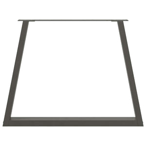 Matbordsben V-formade 3 st antracit 90x(72-73,3) cm stål