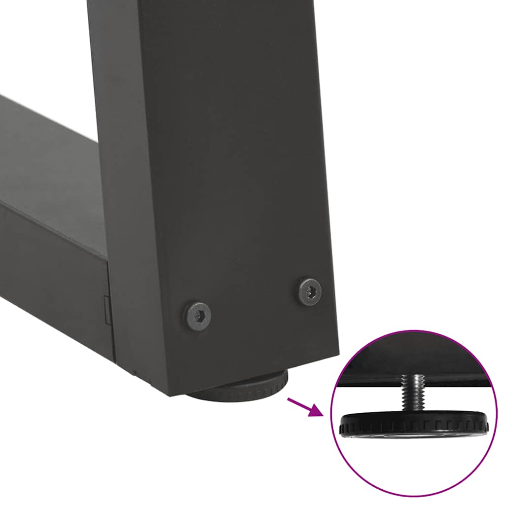 Matbordsben V-formade 3 st antracit 90x(72-73,3) cm stål