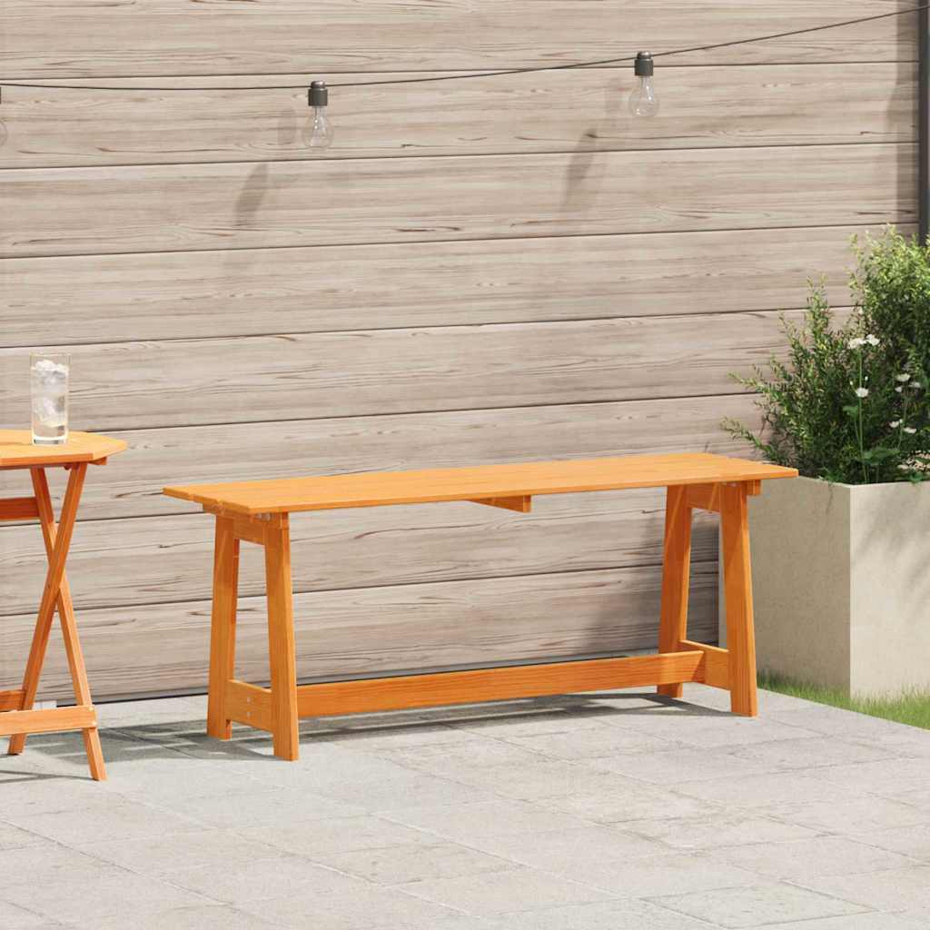 Utomhusbänk Brun 119 x 37 x 47 cm Massiv furu