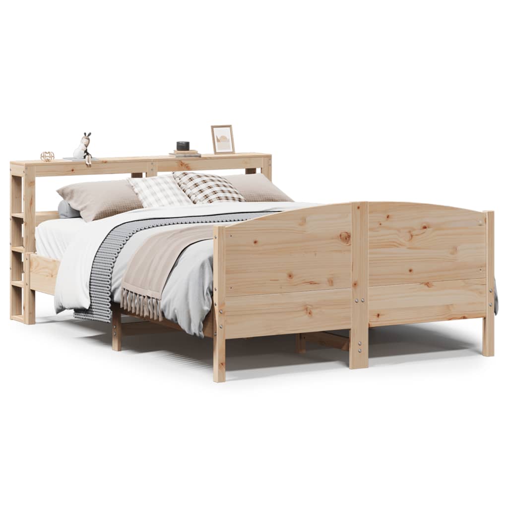 Sängram utan madrass 120x190 cm massiv furu