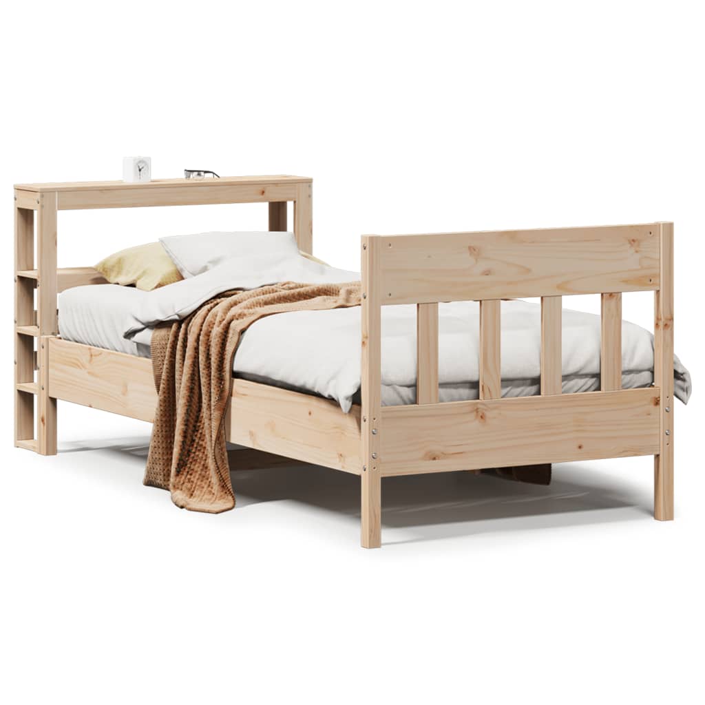 Sängram utan madrass 90x190 cm massiv furu