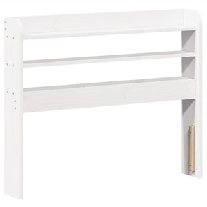 Sängram utan madrass vit 90x200 cm massiv furu