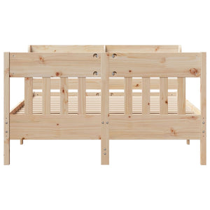 Sängram utan madrass 120x200 cm massiv furu