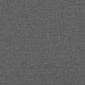 Bäddfjäder med madrass med huvudgavel Mörkgrå 90 x 200 cm tyg