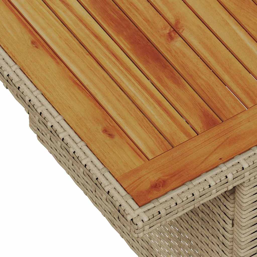 Trädgårdsmöbelset med kudde med kudde 9 pcs Beige och Grå