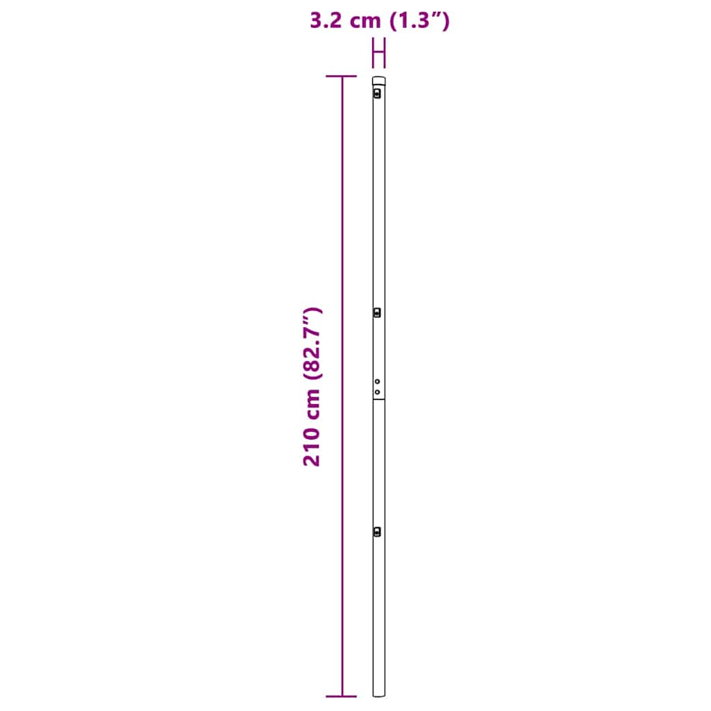 Stängselstolpe 26 pcs Grön 3,2 x 3,2 x 210 cm