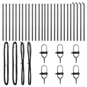 Stängselstolpe 26 pcs Grå 3,2 x 3,2 x 80 cm