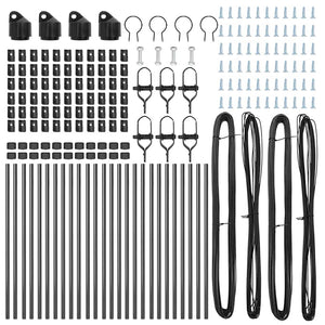 Stängselstolpe 26 pcs Grå 3,2 x 3,2 x 80 cm