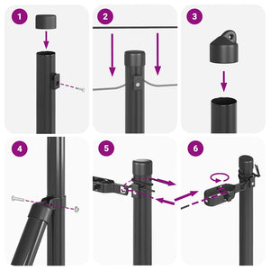 Stängselstolpe 26 pcs Grå 3,2 x 3,2 x 80 cm