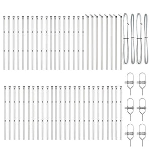 Stängselstolpe 52 pcs Grå 3,2 x 3,2 x 100 cm