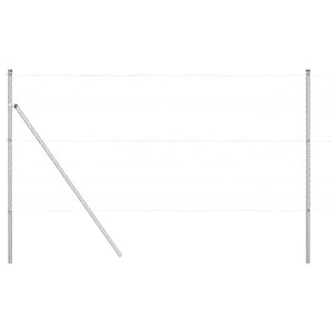 Stängselstolpe 26 pcs Grå 3,2 x 3,2 x 200 cm