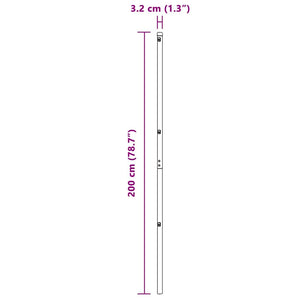 Stängselstolpe 26 pcs Grå 3,2 x 3,2 x 200 cm