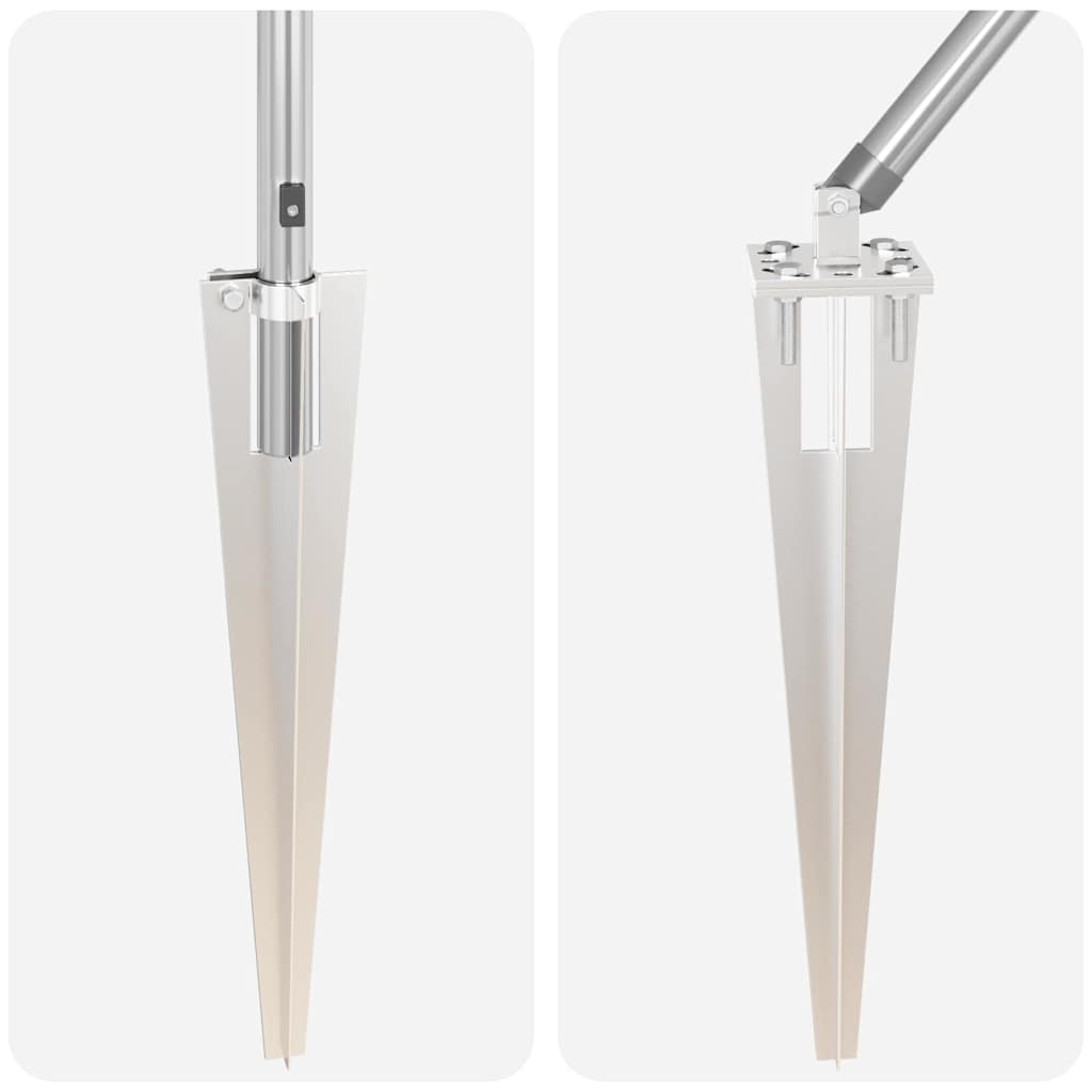 Stängselstolpe 52 pcs Grå 3,2 x 3,2 x 120 cm