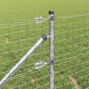 Stängselstolpe 52 pcs Grå 3,2 x 3,2 x 120 cm