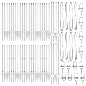 Stängselstolpe 52 pcs Grå 3,2 x 3,2 x 120 cm