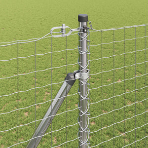 Stängselstolpe 26 pcs Grå 3,2 x 3,2 x 170 cm