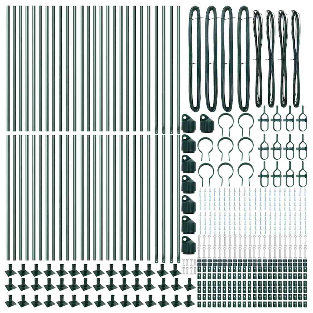 Stängselstolpe 52 pcs Grå 3,2 x 3,2 x 50 cm