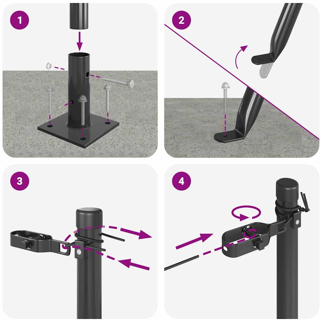 Stängselstolpe 26 pcs Grå 3,2 x 3,2 x 110 cm