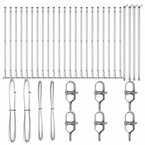 Stängselstolpe 26 pcs Grå 3,2 x 3,2 x 110 cm