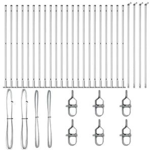 Stängselstolpe 26 pcs Grå 3,2 x 3,2 x 68,5 cm